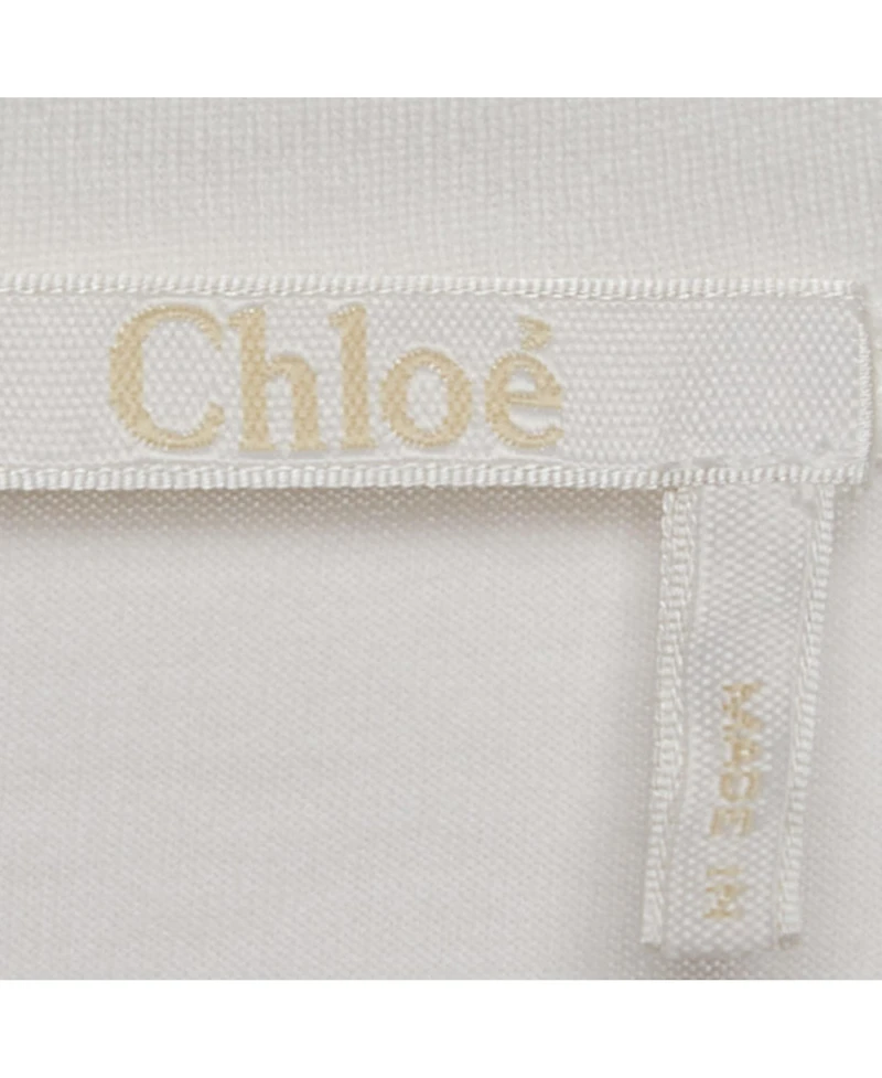Pre-Owned Chloe Women's White Cotton Jersey Loose Fit T-Shirt