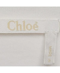 Pre-Owned Chloe Women's White Cotton Jersey Loose Fit T-Shirt