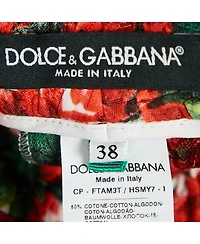 Pre-Owned Dolce & Gabbana Women's Multicolor Floral Print Jacquard Trousers