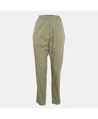 Pre-Owned Stella Mccartney Women's Green Cotton Contrast Trimmed Pants