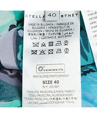 Pre-Owned Stella Mccartney Women's Blue Floral Print Silk Tie-Up Trousers