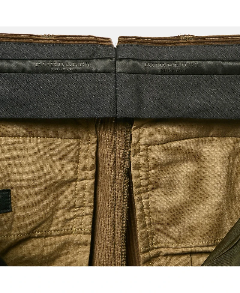 Pre-Owned Burberry Women's Prorsum Khaki Green Corduroy Pants