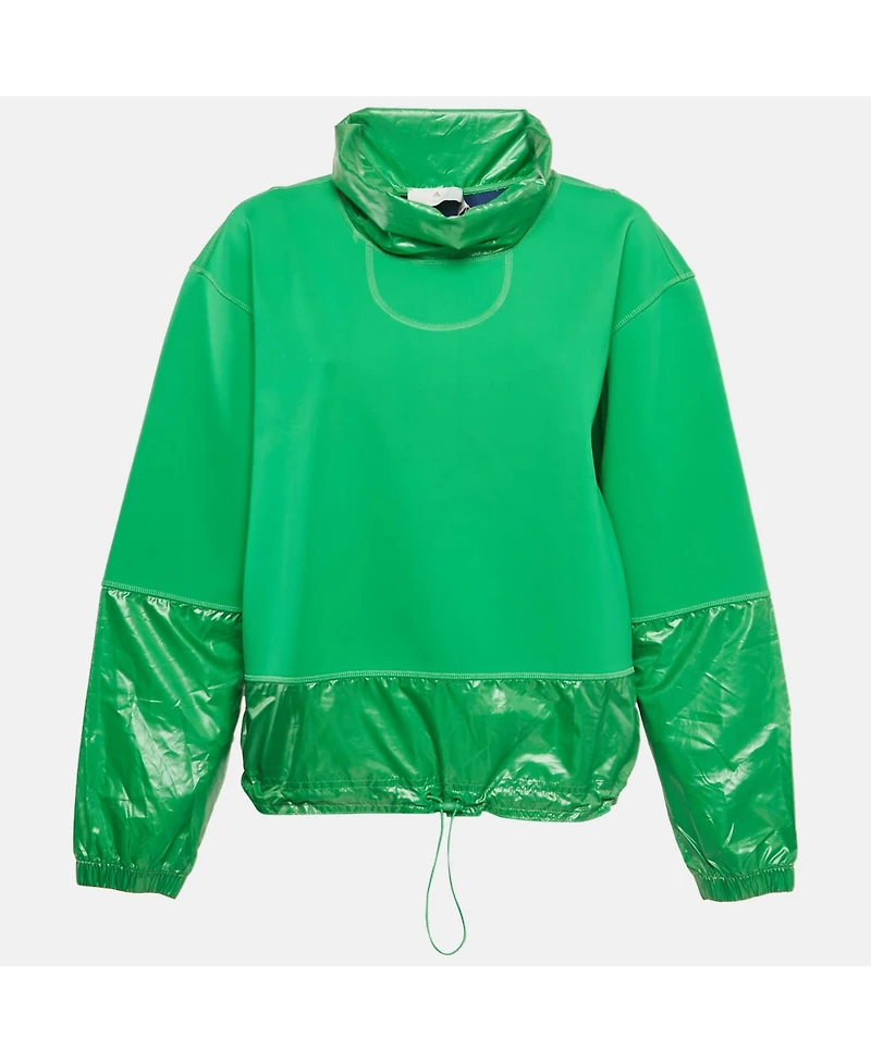 Pre-Owned Stella Mccartney Women's Black Studded Logo Cotton Knit Oversized Sweatshirt