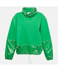 Pre-Owned Stella Mccartney Women's Black Studded Logo Cotton Knit Oversized Sweatshirt