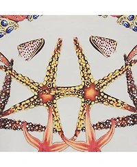 Pre-Owned Versace Women's White Cotton Tresor De La Mer Crew Neck T-Shirt