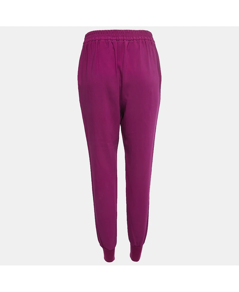 Pre-Owned Stella Mccartney Women's Purple Crepe Jogger Pants