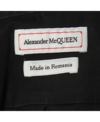 Pre-Owned Alexander Mcqueen Men's Black Cotton Half Sleeve Shirt