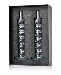 Philip Whitney Reed Clear Candlesticks, Set of 2