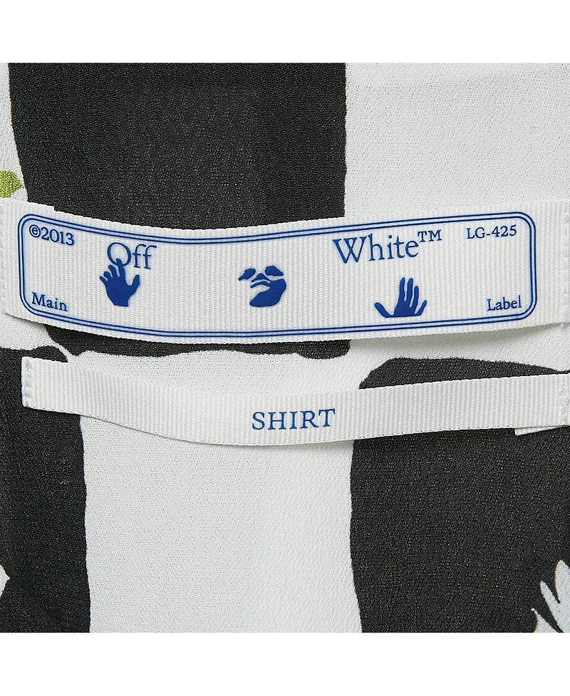 Pre-Owned Off-White Women's Check Floral Print Crepe Shirt