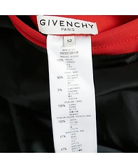 Pre-Owned Givenchy Men's Red Neoprene And Leather Zip Up Hooded Jacket