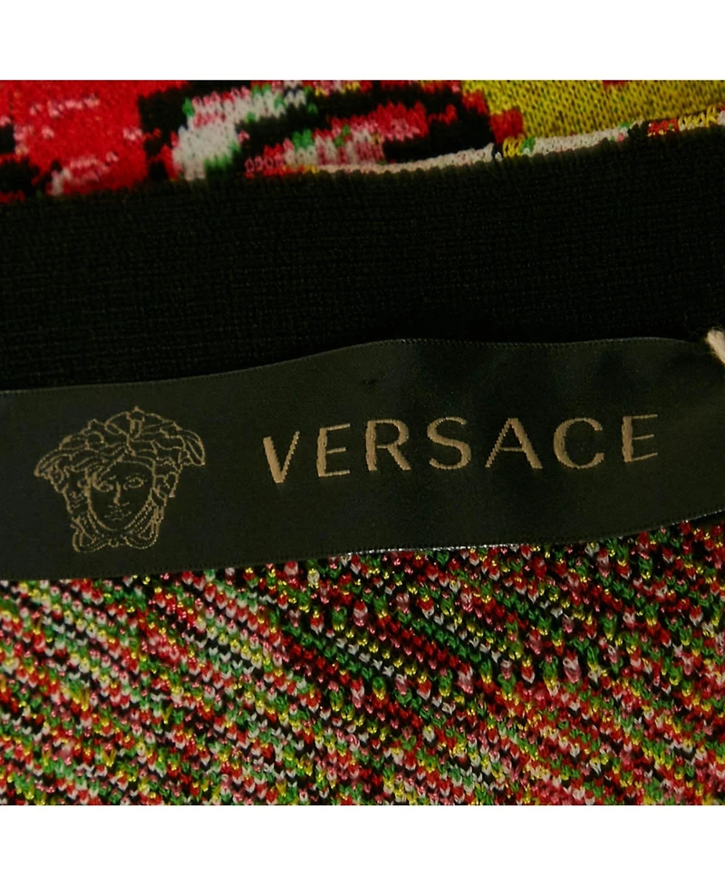 Pre-Owned Versace Women's Multicolor Jacquard Knit Sleeveless Top