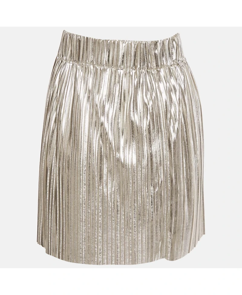 Pre-Owned Isabel Marant Women's Silver Plisse Delpha Mini Skirt