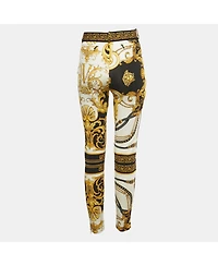 Pre-Owned Versace Women's Rodeo Barocco Print Jersey Leggings
