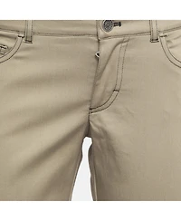 Pre-Owned Dolce & Gabbana Women's Green Contrast Side Trim Cotton Slim Trousers