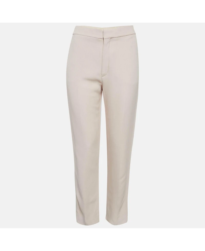 Pre-Owned Chloe Women's Pink Crepe Regular Trousers