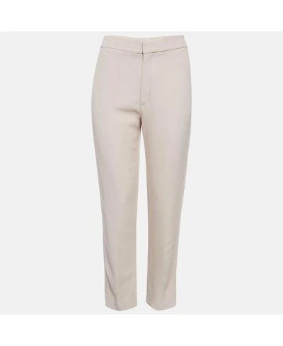 Pre-Owned Chloe Women's Pink Crepe Regular Trousers