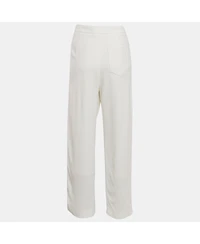 Pre-Owned Chloe Women's Milk White Crepe Wide-Leg Pants