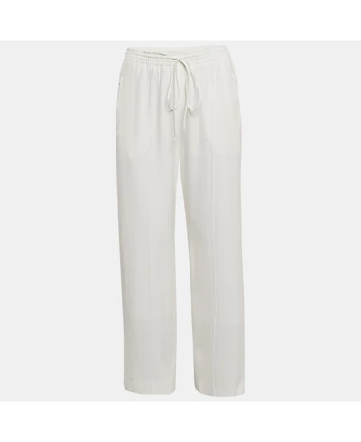 Pre-Owned Chloe Women's Milk White Crepe Wide-Leg Pants