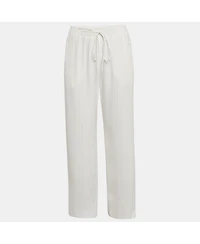 Pre-Owned Chloe Women's Milk White Crepe Wide-Leg Pants
