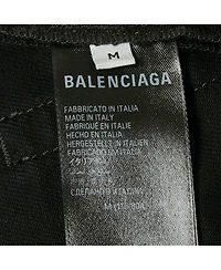 Pre-Owned Balenciaga Men's Unisex Black Denim Raw Edge Shorts