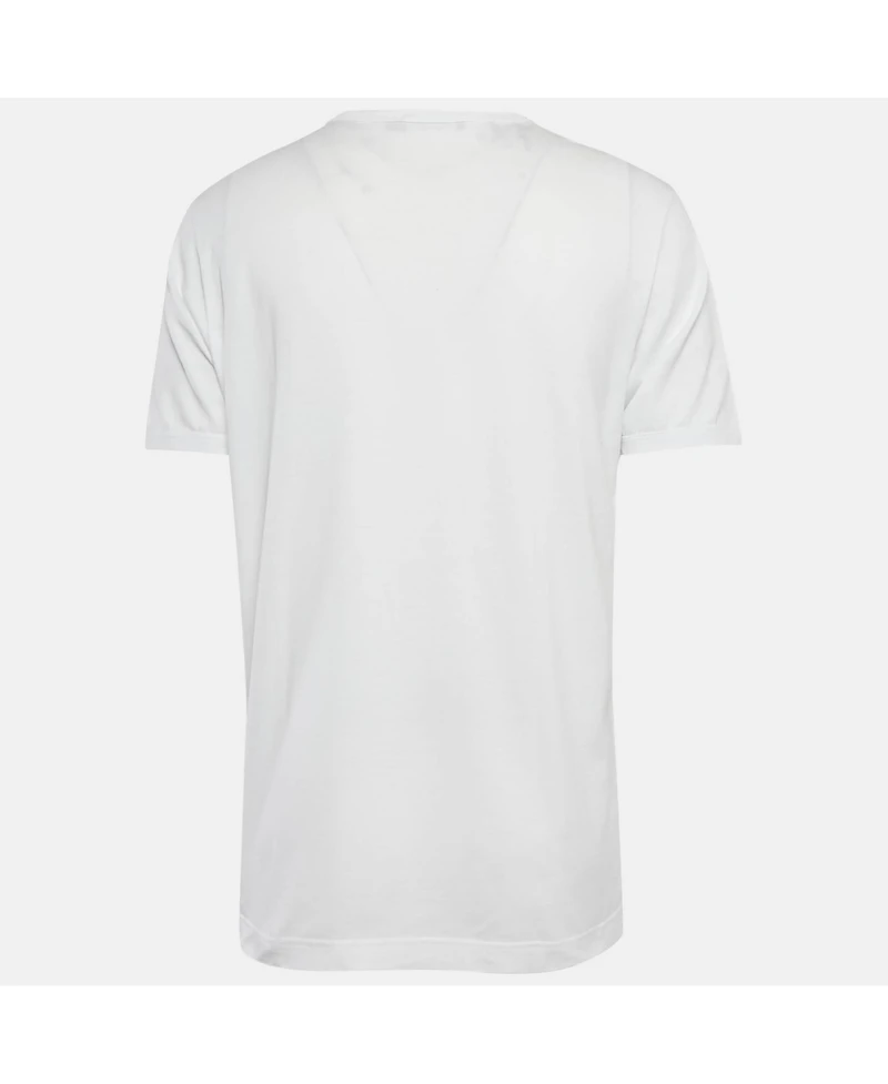 Pre-Owned Dolce & Gabbana Men's White Jersey Crewneck T-Shirt