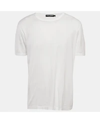 Pre-Owned Dolce & Gabbana Men's White Cotton Jersey Crewneck T-Shirt