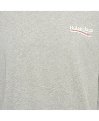 Pre-Owned Balenciaga Men's Grey Political Campaign Print Jersey T-Shirt