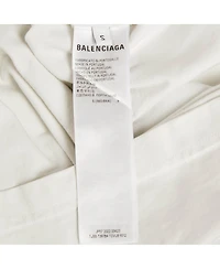 Pre-Owned Balenciaga Men's White Logo Embellished Cotton T-Shirt