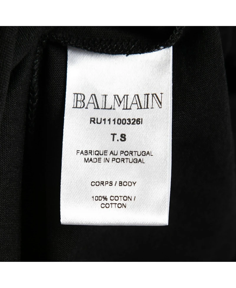Pre-Owned Balmain Women's X Beyonce Black Cotton Logo T-Shirt