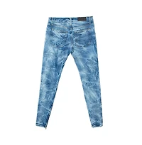 Pre-Owned Fear Of God Men's Indigo Acid Washed Denim Slim Fit Selvedge Jeans