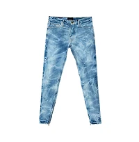 Pre-Owned Fear Of God Men's Indigo Acid Washed Denim Slim Fit Selvedge Jeans