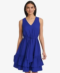 Calvin Klein Women's V-Neck Short Dress