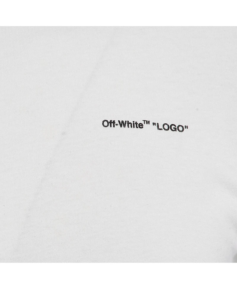 Pre-Owned Off-White Men's White Cotton Crew Neck T-Shirt