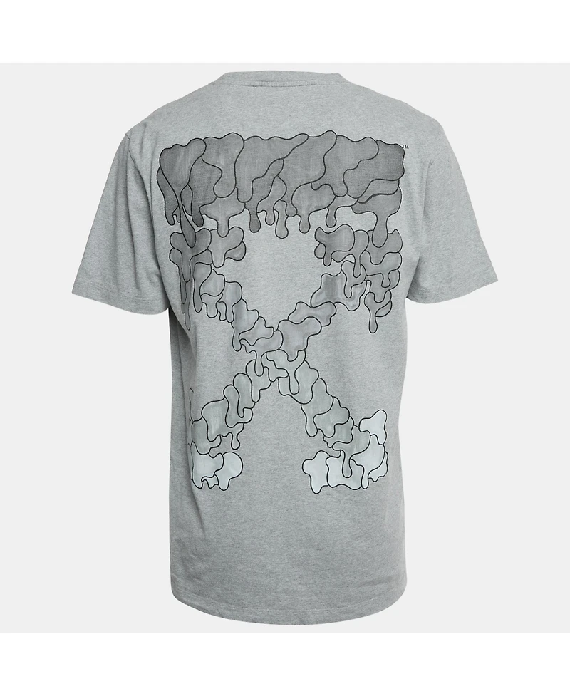 Pre-Owned Off-White Men's Grey Printed Cotton Slim T-Shirt