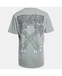 Pre-Owned Off-White Men's Grey Printed Cotton Slim T-Shirt