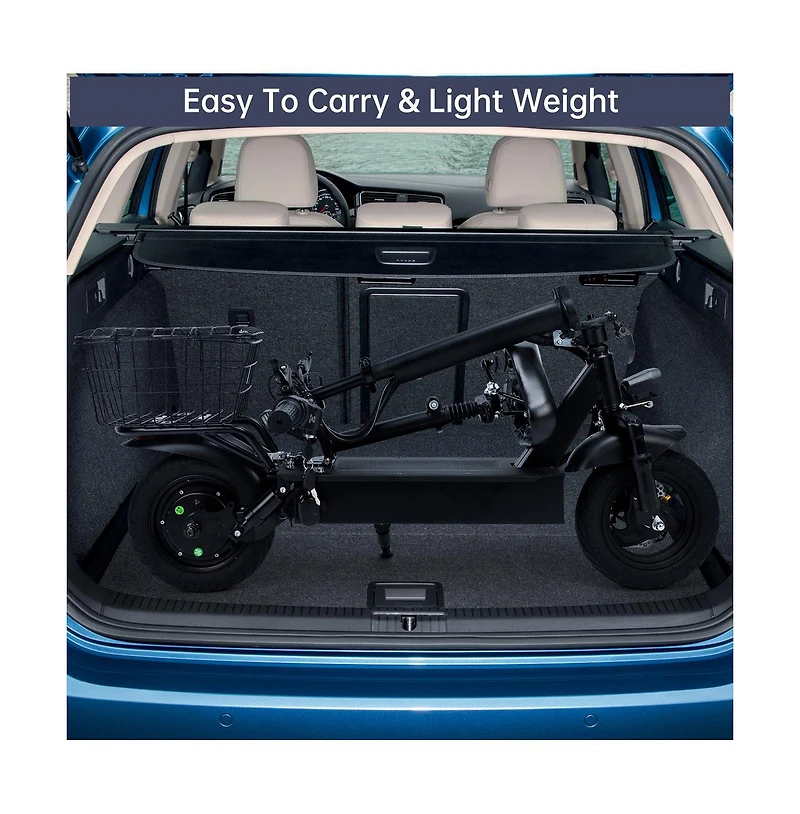 Artudatech 10 inch Adult Foldable Electric Scooter with Dual Brakes & Auto Power-Off, 48V Motor for 20MPH & 25-Mile Range