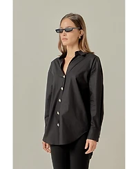 English Factory Women's Oversized Collared Shirt