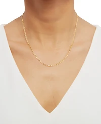 Italian Gold Figaro Necklace in 10k Yellow Gold