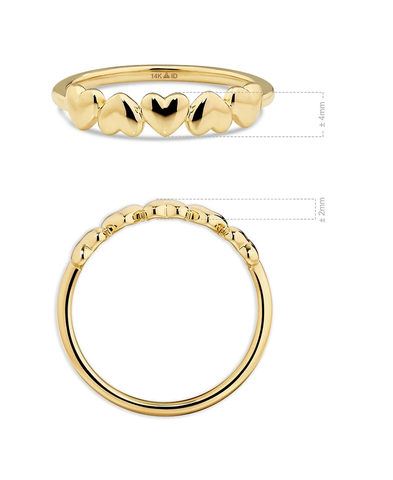 Devata Sweet Heart Ring in 14K Gold, Size 6