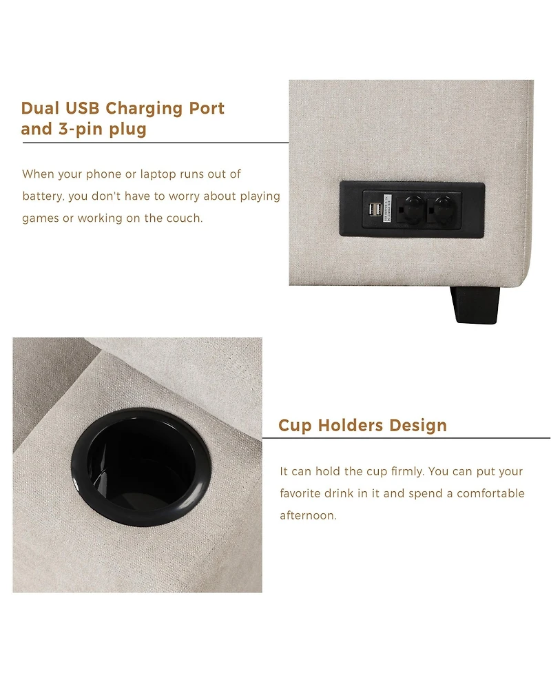 Boyel Living 84.75" Sleeper sofa Bed,2 1 Pull Out bed L Shape Couch with Storage Ottoman for Room, Bedroom and Small Apartme