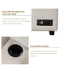 Boyel Living 84.75" Sleeper sofa Bed,2 1 Pull Out bed L Shape Couch with Storage Ottoman for Room, Bedroom and Small Apartme