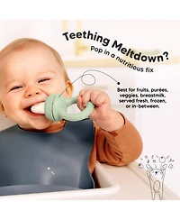 KeaBabies 2-Pack Prep Baby Food Feeder, Bpa-Free Silicone Fruit Feeder for Teething, 6-12 Months Blw Feeding Essentials