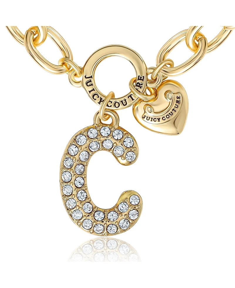 Juicy Couture Pave Initial Charm Bracelet