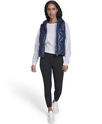 Calvin Klein Women's Performance Diamond Quilt Hooded Puffer Vest
