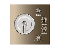 Casainc Moen-Compatible Replacement Shower Trim Kit Stainless Steel Panel and Alloy Lever