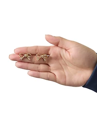 Juicy Couture Pave Bow Necklace & Stud Earring Set, Gold-Tone