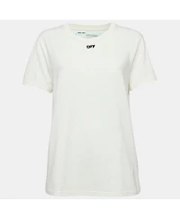 Pre-Owned Off-White Women's Off-White Arrow Print Cotton Crew Neck T-Shirt