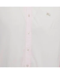 Pre-Owned Burberry Men's Brit Pink Logo Embroidered Cotton Shirt
