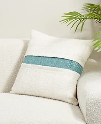 Saro Lifestyle Banded Poly Filled Decorative Pillow, 20" x