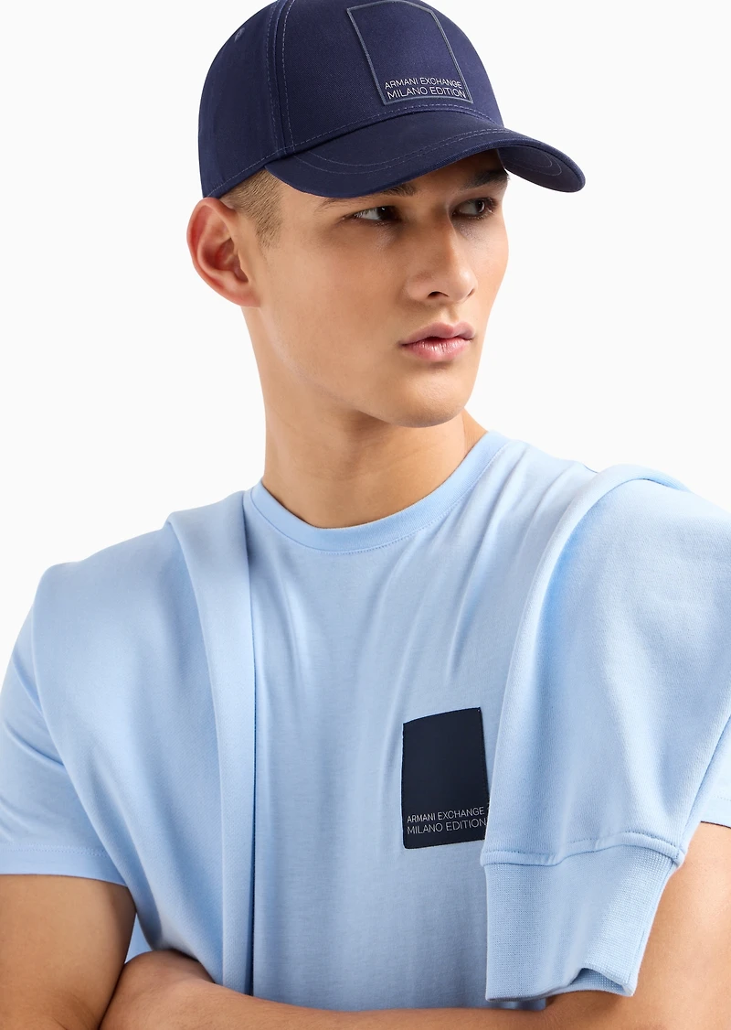 A|X Armani Exchange Men's Limited Edition Milano Logo Patch T-Shirt